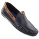 Men's navy blue leather loafers Bugatti 321-A2X65-1000-4100