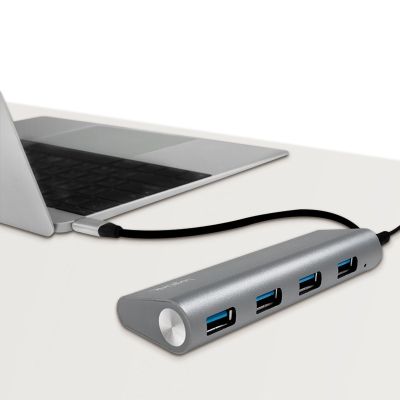 5. LogiLink UA0309 USB 3.2 Gen 1 (3.1 Gen 1) Type-C Hubs and Concentrators 5000 Mbit/s Gray