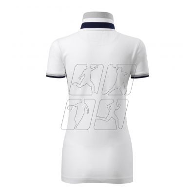 3. Malfini Collar Up W MLI-25700 white polo shirt