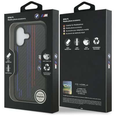 7. BMW M Kevlar Lines & Logo MagSafe Case for iPhone 17 - Black