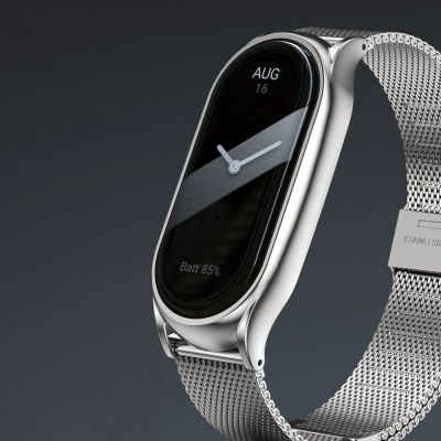 6. Tech-Protect MilaneseBand Strap for Xiaomi Smart Band 8 / 8 NFC - Silver