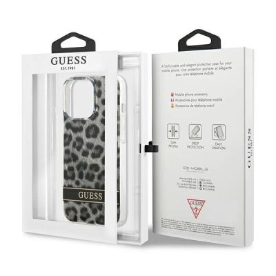 8. Guess GUHCP13LHSLEOK iPhone 13 Pro / 13 6.1" grey/grey hardcase Leopard