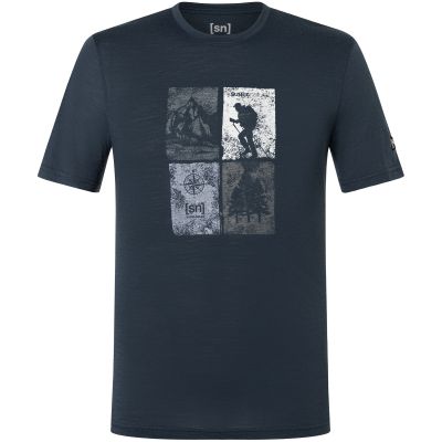 Men's short-sleeve SUPER.NATURAL M GO HIKING TEE, navy