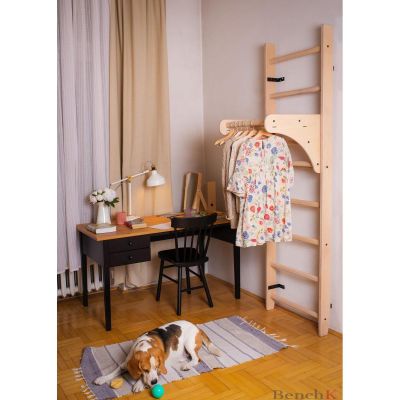 38. WOODEN PULL-UP LADDER WITH DESK BENCHK 112
