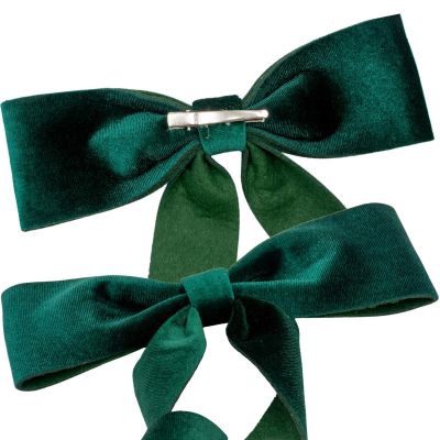13. GREEN DECORATIVE BOW 2x19x48CM 4PCS MICA