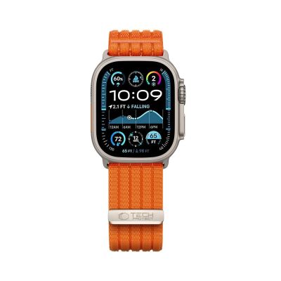 3. Tech-Protect Nylon Sport Band for Apple Watch 44 / 45 / 46 / 49 mm - Orange