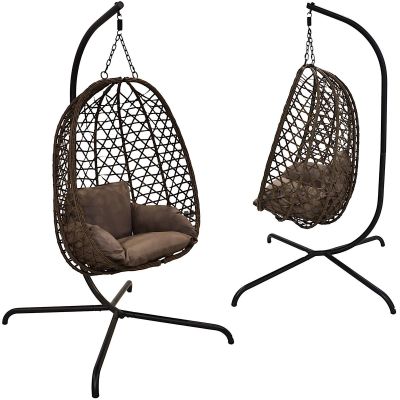 17. COCOON HANGING CHAIR 105x195CM DARK BROWN