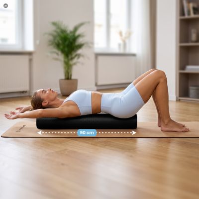 16. 90 cm Pilates Roller, Roller for Stretching Exercises Spokey LONGY