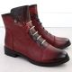 13. Women’s burgundy croc-effect ankle boots Jezzi ASA62-16