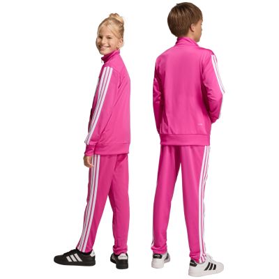 3. adidas Seasonal Essentials Tiberio 3-Stripes Tricot Kids’ Tracksuit Pink KS5519