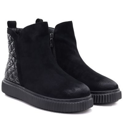 4. Women's insulated black ankle boots Potocki Z25-JE19365