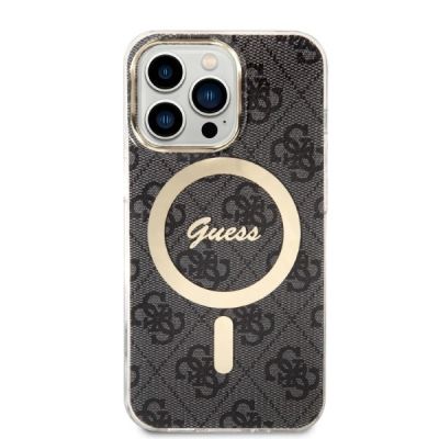 3. Set Guess GUBPP13LH4EACSK Case+ Charger iPhone 13 Pro black/black hard case 4G Print MagSafe