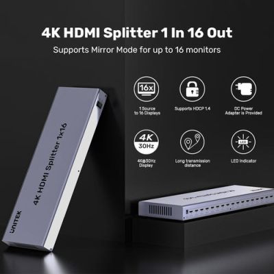 7. Unitek 4K HDMI Splitter 1 Input 16 Outputs 4K@30Hz