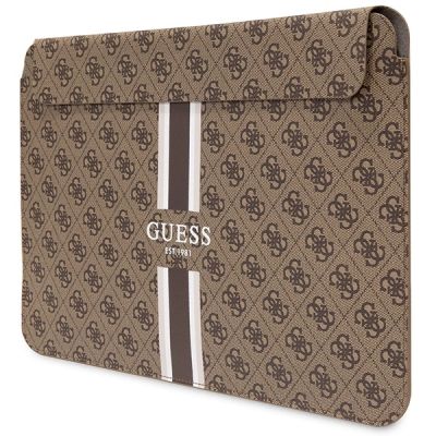 2. Guess 4G Printed Stripes cover for a 14" laptop - brown