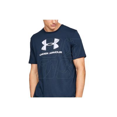 3. Under Armour Sportstyle Logo Tee 1329590-408 granatowe S