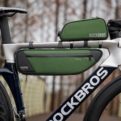 3. Rockbros TL003 ROAD TO SKY 2L Frame Bag Waterproof - Green