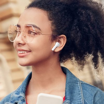 9. QCY T13 In-Ear Headphones with ANC IPX5 Bluetooth 5.3 - White