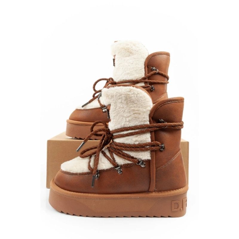 10. D.Franklin women's winter boots insulated brown
