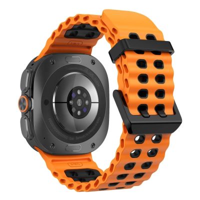 2. Tech-Protect Iconband Pro for Samsung Galaxy Watch Ultra 47mm - Orange/Black