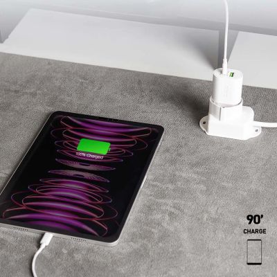 6. SBS TETRPD20W 20W USB-A USB-C Wall Charger with Power Delivery - White