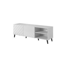ABETO TV cabinet 150x42x52 white/white gloss