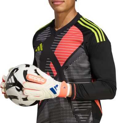 8. adidas Copa Glove Club goalkeeper gloves white and orange JN5339