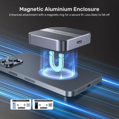 6. Unitek SolidForce Reefer Magnetic USB-C Drive Enclosure for M.2 SSD (NVMe/SATA)