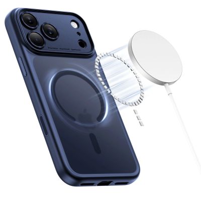 3. Tech-Protect Magpeak Magsafe CC Case for iPhone 17 Pro Max - Matte Navy Blue