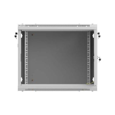 23. LANBERG WALL-HUNG RACK CABINET 19" 9U 600X600 GRAY PERFORATED DOORS (FLAT PACK)