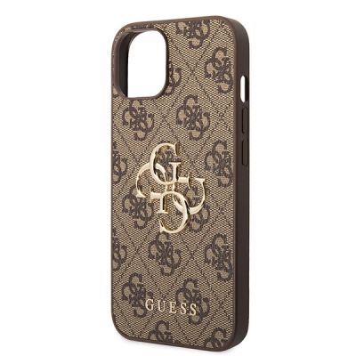 6. Guess GUHCP15S4GMGBR iPhone 15 6.1" brown/brown hardcase 4G Big Metal Logo