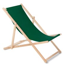 Classic beech deck chair GreenBlue GB183 dark green
