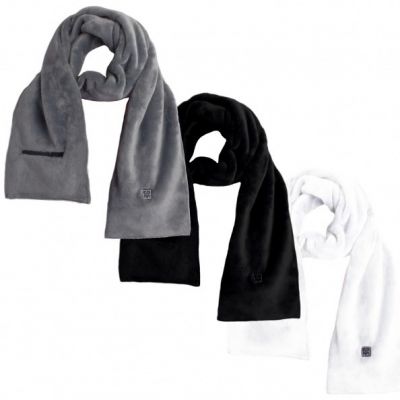 6. Glovii GA1B Heated Scarf as Body Protection for Winter Sports, Skiing, Snowboarding / Board Riding, Unisex, Polyester, Black