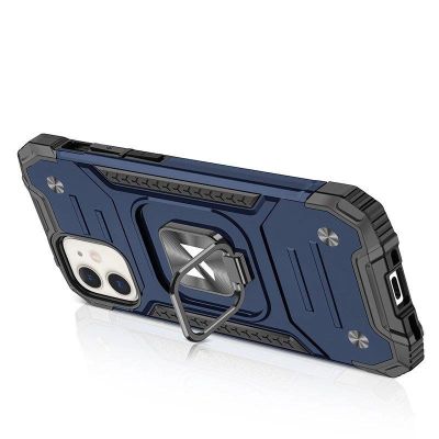 4. Wozinsky Ring Armor case for iPhone 14 Plus armored cover magnetic holder ring blue