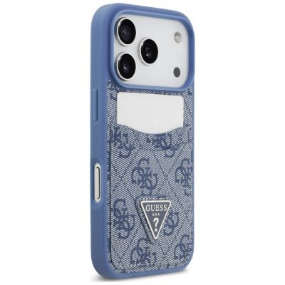 4. Guess 4G Nauble Card Triangle Case for iPhone 18 Pro / 17 Pro – Blue