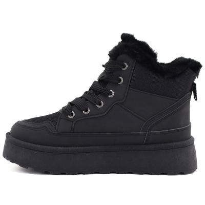 3. Women's black Big Star platform snow boots UU274167