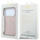 8. Guess Grained & Big Resin Logo Case for iPhone 18 Pro / 17 Pro - Pink