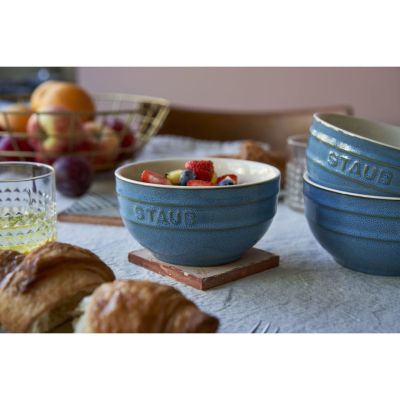 4. Staub Ceramique Bowl Set 0.7 l Round Ceramic Turquoise 4 pcs.