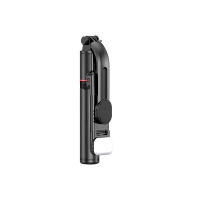 5. Tech-Protect L05S Bluetooth Selfie Stick with Tripod up to 105cm with LED Light - Black