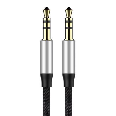 2. Baseus Yiven M30 stereo audio cable AUX 3.5 mm male mini jack 1.5 m silver-black (CAM30-CS1)