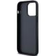 7. DKNY Leather Mono Stripe & Metal Logo case for iPhone 14 Pro Max - black
