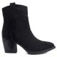 7. Women's insulated cowboy boots with fringes, black M.Daszyński MR2520-1