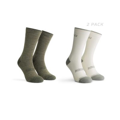Rogelli WOOL socks 2-pack military/sand 40-43