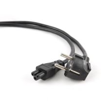 GEMBIRD POWER CABLE FOR NOTEBOOK CLOVERLEAF C5 (3 PIN) VDE 1M, BLACK