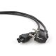 GEMBIRD POWER CABLE FOR NOTEBOOK CLOVERLEAF C5 (3 PIN) VDE 1M, BLACK