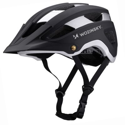 Wozinsky MTB bicycle helmet with removable visor, lightweight L - black and silver