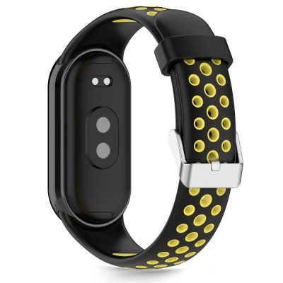 2. Tech-Protect IconBand Air Strap for Xiaomi Smart Band 8 / 9 / 10 / NFC - Black and Yellow