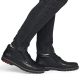 11. Men's comfortable leather ankle boots, insulated, black, Rieker 10504-00