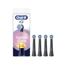 Oral-B iO GentleCare Replacement Toothbrush Heads. 4-Pack, Black, Adult