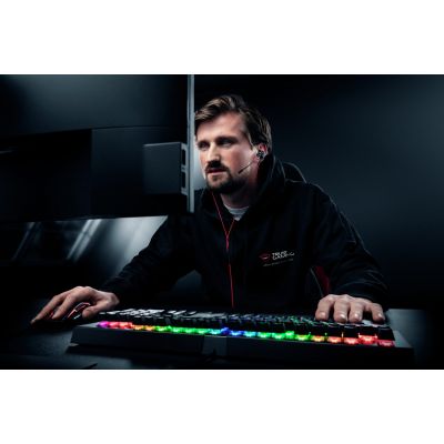 8. TRUST GXT 408 Cobra headphones with microphone, black and red