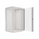 15. Lanberg WF01-6622-10S single-section cabinet (22U; 1080mm / 600mm / 600 mm; wall-mounted; Glass; 19''; gray)